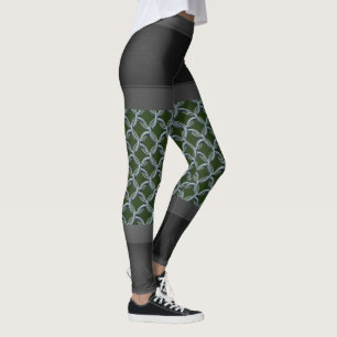 Graue Personalisierung von Leggings-Kettenbriefen Leggings