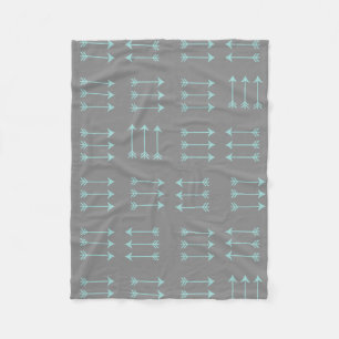 Graue Pfeil-Muster-Fleece-Decke Fleecedecke