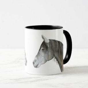 Graue Pferdemagie-Tasse Tasse