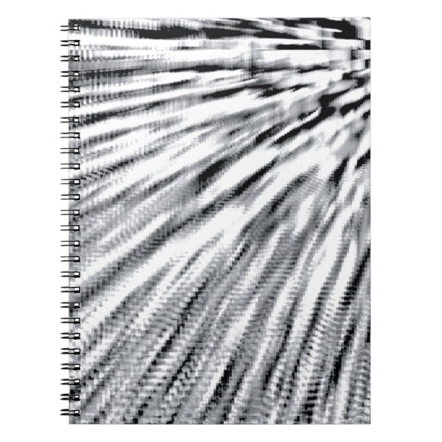 Graue Pixel Wind Notizblock (Vorderseite)