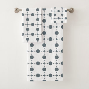 Graue Polka Dots, Polka Dot Pattern, Dots, Dotter Badhandtuch Set