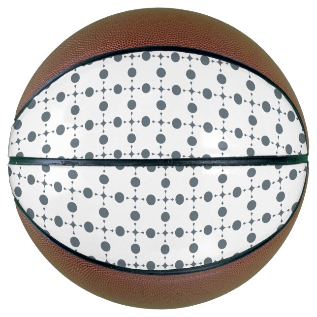 Graue Polka Dots, Polka Dot Pattern, Dots, Dotter Basketball (Vorderseite)