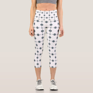 Graue Polka Dots, Polka Dot Pattern, Dots, Dotter Capri Leggings