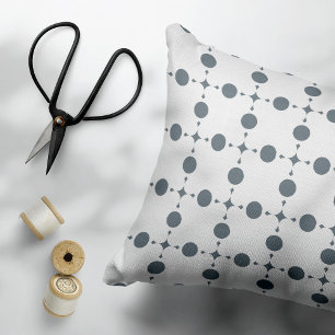 Graue Polka Dots, Polka Dot Pattern, Dots, Dotter Dekokissen