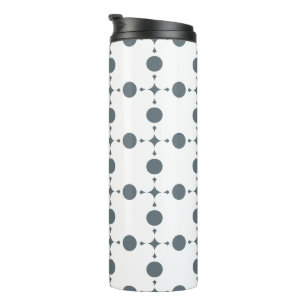 Graue Polka Dots, Polka Dot Pattern, Dots, Dotter Thermosbecher