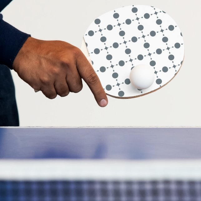 Graue Polka Dots, Polka Dot Pattern, Dots, Dotter Tischtennis Schläger (InSitu)