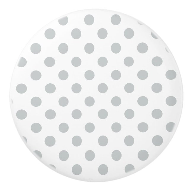 Graue Polka-Punkte ändern Alle Farbklick anpassen Keramikknauf (Vorderseite)