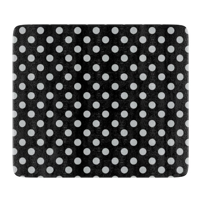 Graue Polka-Punkte ändern Alle Farbklick anpassen Schneidebrett (Vorderseite)