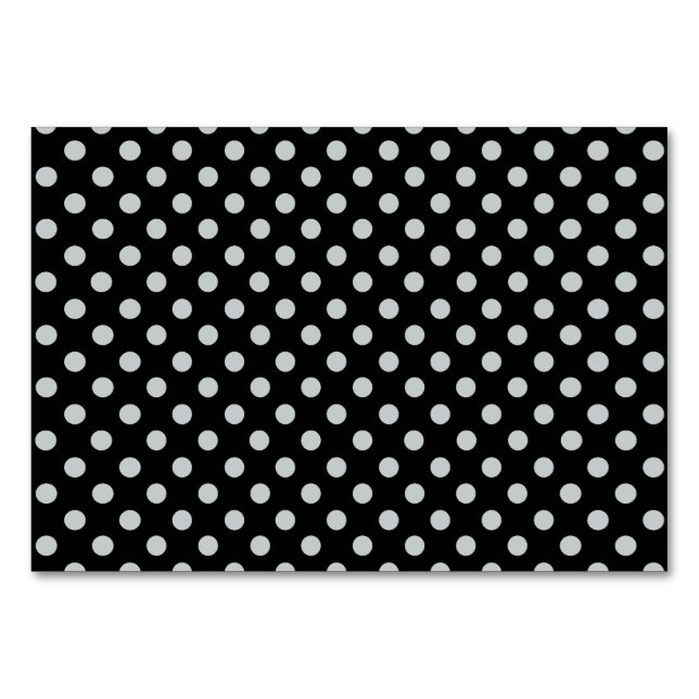 Graue Polka-Punkte ändern Alle Farbklick anpassen Tischnummer (Vorderseite)