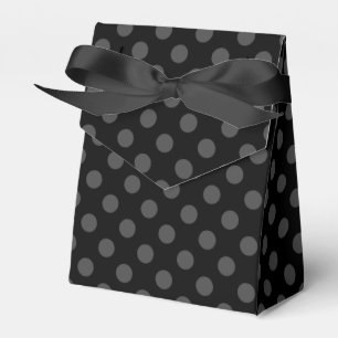 Graue Polka-Punkte auf schwarz Geschenkschachtel
