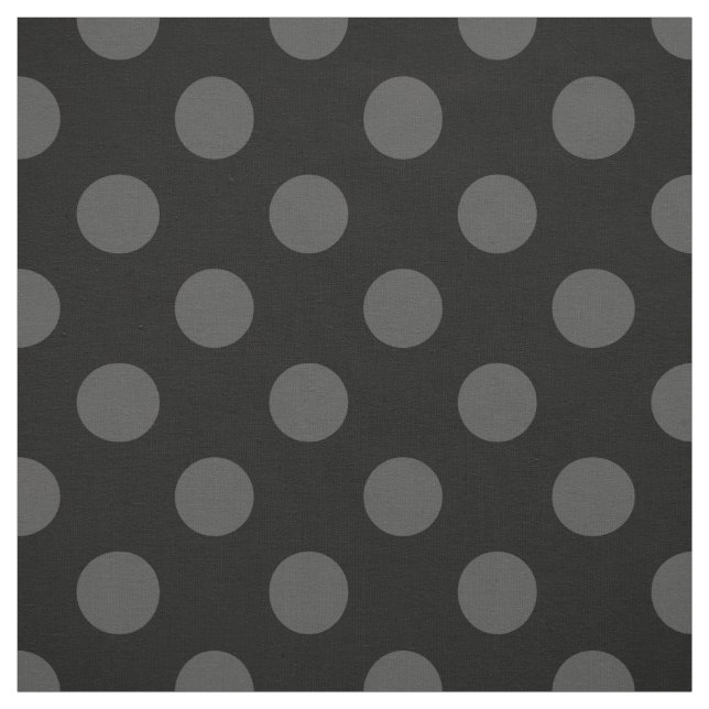 Graue Polka-Punkte auf schwarz Stoff (Muster)