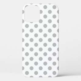 Graue Polka-Punkte auf weiß Case-Mate iPhone Hülle