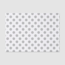 Graue Polka-Punkte auf weiß Seidenpapier
