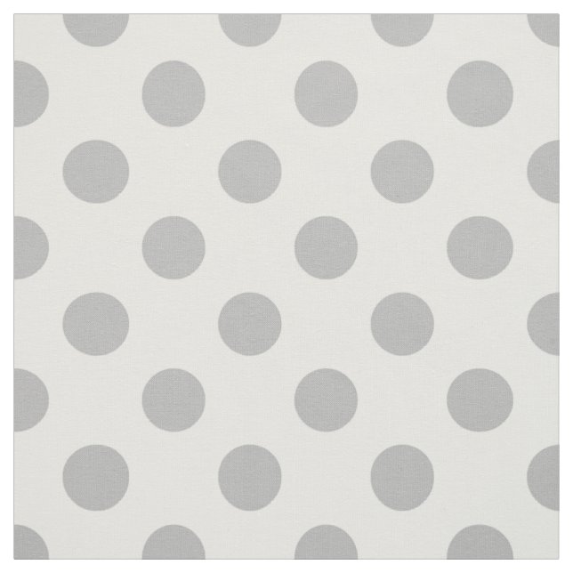Graue Polka-Punkte auf weiß Stoff (Muster)
