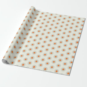Graue Polka-Punkte mit gelbem Mittelpunkt pp3 Geschenkpapier