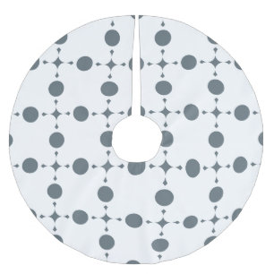 Graue Polka Punkte, Polka Punkt Muster, Punkte, Ge Polyester Weihnachtsbaumdecke