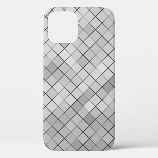 Graue polygonale Illustration, die aus Tria besteh Case-Mate iPhone Hülle (Rückseite)