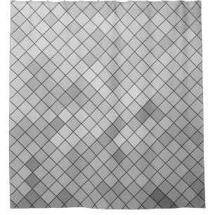 Graue polygonale Illustration, die aus Tria besteh Duschvorhang