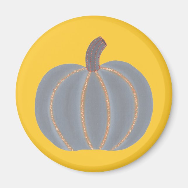 Graue Pumpkin Orange Lights Halloween Magnete Magnet (Vorne)