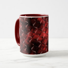 Graue Quadrate im 3D-Stil mit Kohleflecken Tasse