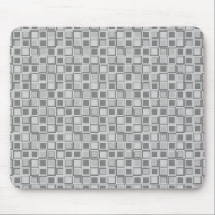 Graue Quadrate im Stil der 70er Jahre Mousepad