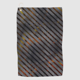 Graue Querschnitte oder Kohlebänder? Gold Red Golfhandtuch