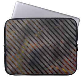 Graue Querschnitte oder Kohlebänder? Gold Red Laptopschutzhülle