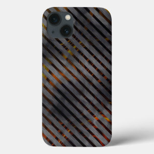 Graue Querstreifen, Karbon-Bänder, goldrot Case-Mate iPhone Hülle