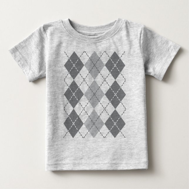 Graue Raute Baby T-shirt (Vorderseite)