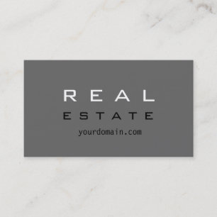 Graue Real Anwesen Agent Business Card Visitenkarte
