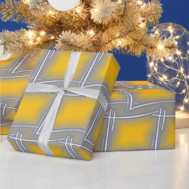 Graue rechteckige Abstrakte Kunst Geschenkpapier