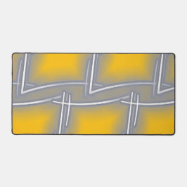 Graue rechteckige Abstrakte Kunst Schreibtischunterlage