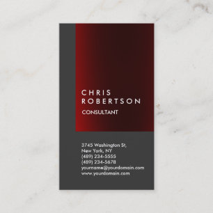 Graue Red Stripe Consultant-Visitenkarte Visitenkarte