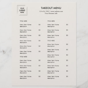 Graue Restaurant-Logo-Abholmenü-Flugblatt-Design Flyer