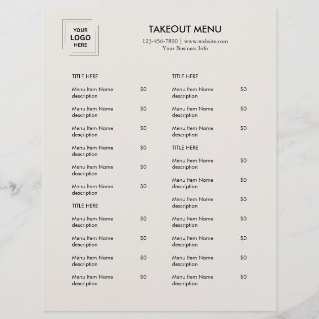 Graue Restaurant-Logo-Abholmenü-Flugblatt-Design Flyer (Vorne)
