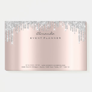 Graue Rose Blush Tropfen Makeup Event Blogger Fash Post-it Klebezettel