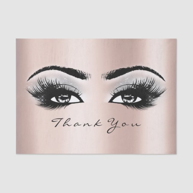 Graue Rose Gold Blush Lashes Seidenpapier (Vorderseite)