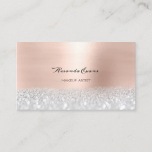 Graue Rose Gold Makeup Artist Blogger Kosmetologe Terminkarte