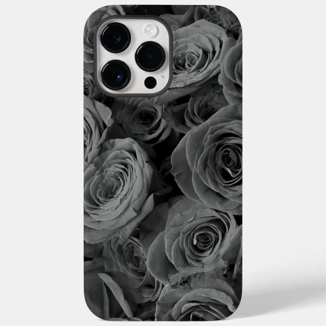 Graue Rose, graues Foto Case-Mate iPhone 14 Pro Max Hülle (Rückseite)