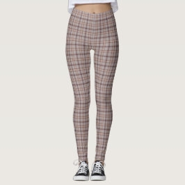 Graue Rose Karo Klassisches Muster Leggings