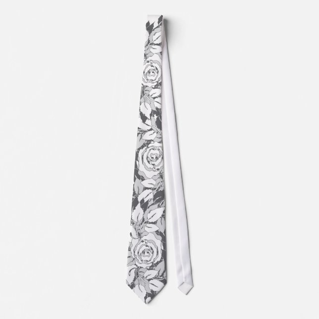 graue Rose Krawatte (Vorderseite)