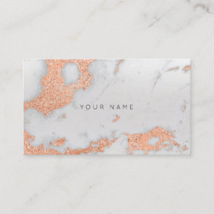 Graue Rose Kupfer Gold Marmor Metallischer Stylist Visitenkarte