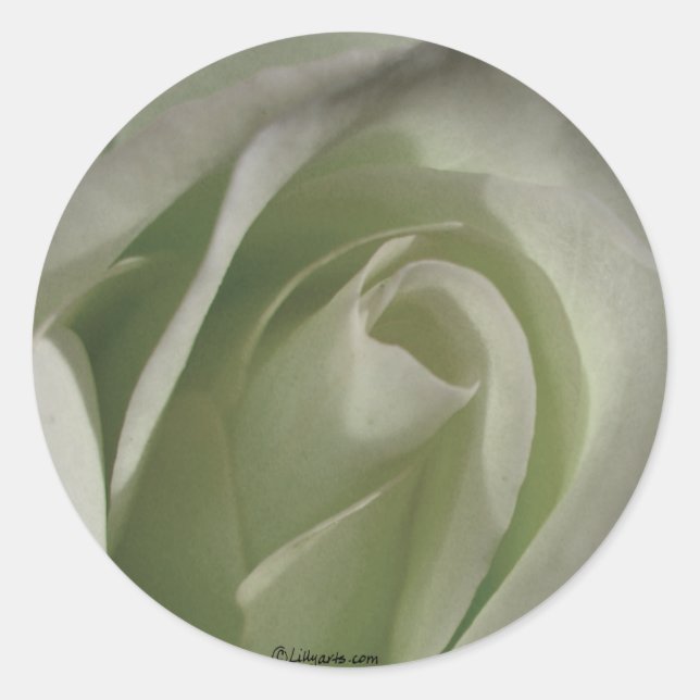 Graue Rose Sticker Wedding Umschlag Aufkleber (Vorderseite)