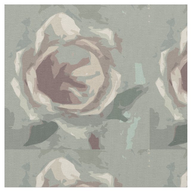 Graue Rose von Texas Stoff (Nahaufnahme)