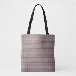 Graue Rosen-Karo-Klassiker Muster Tasche