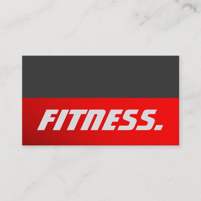 Graue, rot gestreifte Personal Trainer Business Ca Visitenkarte (Vorderseite)