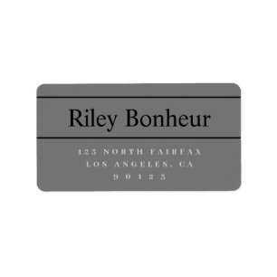 Graue Rücksendeadressen-Aufkleber Adressaufkleber