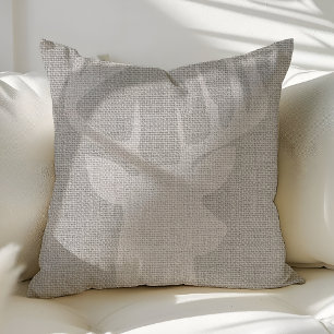 Graue Rustikale Damhirsch-Burlap-Wurfkissen Kissen