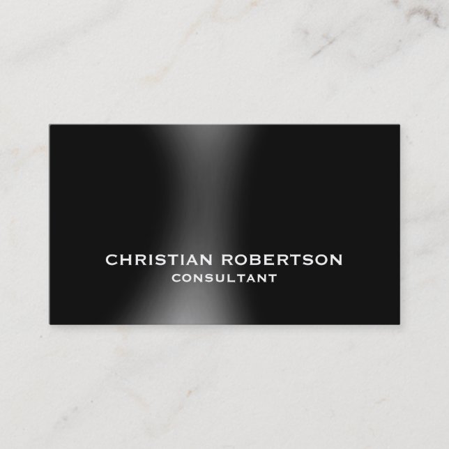 Graue Schlichte, moderne Consultant Business Card Visitenkarte (Vorderseite)