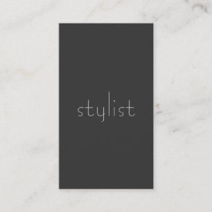 Graue Schlichte Stylist-Visitenkarte Visitenkarte